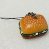 Mobile Decoration, PU Leather, Chain: about 60mm long, Pendant: about 38mm wide, Sold by PC