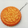 Mobile Decoration, PU Leather, Chain: about 60mm long, Pendant: about 50mm wide, Sold by PC