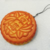 Mobile Decoration, PU Leather, Chain: about 60mm long, Pendant: about 68mm wide, Sold by PC