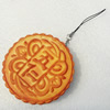 Mobile Decoration, PU Leather, Chain: about 60mm long, Pendant: about 50mm wide, Sold by PC