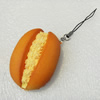 Mobile Decoration, PU Leather, Chain: about 60mm long, Pendant: about 35mm wide, Sold by PC