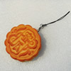 Mobile Decoration, PU Leather, Chain: about 60mm long, Pendant: about 50mm wide, Sold by PC