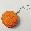 Mobile Decoration, PU Leather, Chain: about 60mm long, Pendant: about 50mm wide, Sold by PC