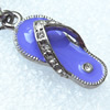 Zinc Alloy Enamel Charm/Pendant with Crystal, Nickel-free & Lead-free, A Grade Shoes 29x13mm, Sold by PC  