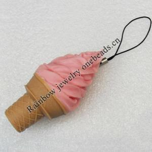 Mobile Decoration, PVC, Chain: about 60mm long, Pendant: about 30mm wide, Sold by PC