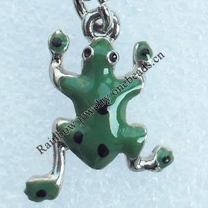 Zinc Alloy Enamel Pendant, Nickel-free & Lead-free, A Grade Animal 22x46mm, Sold by PC  