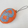 Mobile Decoration, PU Leather, Chain: about 60mm long, Pendant: about 44mm wide, Sold by PC