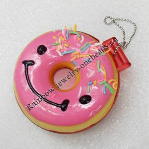 Mobile Decoration, PU Leather with mirror, Chain: about 60mm long, Pendant: about 61mm wide, Sold by PC