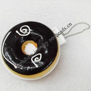 Mobile Decoration, PU Leather with mirror, Chain: about 60mm long, Pendant: about 61mm wide, Sold by PC