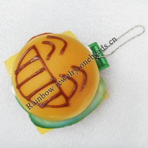 Mobile Decoration, PU Leather with mirror, Chain: about 60mm long, Pendant: about 65mm wide, Sold by PC