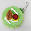 Mobile Decoration, PU Leather with mirror, Chain: about 60mm long, Pendant: about 80mm wide, Sold by PC