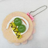 Mobile Decoration, PU Leather with mirror, Chain: about 60mm long, Pendant: about 80mm wide, Sold by PC