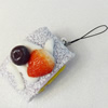 Mobile Decoration, PU Leather, Chain: about 60mm long, Pendant: about 38mm wide, Sold by PC