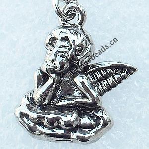 Zinc Alloy Charm/Pendants, Nickel-free & Lead-free, A Grade Angel 22x18mm, Sold by PC