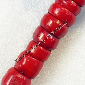 Corals Beads, Rondelle, 25x12-25x27mm, Hole:Approx 1mm, Sold by KG