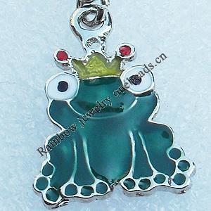 Zinc Alloy Enamel Pendant, Nickel-free & Lead-free, A Grade Animal 12x15mm, Sold by PC  