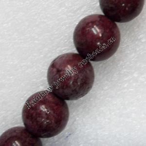 Turquoise Beads, Round, 10mm, Hole:Approx 1-1.5mm, Sold per 15.7-inch Strand