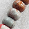 Turquoise Beads, Rondelle, 10mm, Hole:Approx 1-1.5mm, Sold per 15.7-inch Strand
