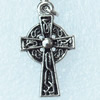 Zinc Alloy Charm/Pendants, Nickel-free & Lead-free, A Grade Cross 26x21mm, Sold by PC