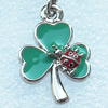 Zinc Alloy Enamel Pendant, Nickel-free & Lead-free, A Grade Flower 16x14mm, Sold by PC  