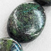 Gemstone Beads, Flat Oval, 30x40mm, Hole:Approx 1-1.5mm, Sold per 15.7-inch Strand