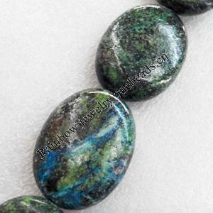 Gemstone Beads, Flat Oval, 30x40mm, Hole:Approx 1-1.5mm, Sold per 15.7-inch Strand