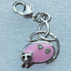 Zinc Alloy Enamel Charm/Pendant with Crystal, Nickel-free & Lead-free, A Grade 23x14mm, Sold by PC  