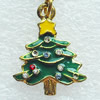 Zinc Alloy Enamel Charm/Pendant with Crystal, Nickel-free & Lead-free, A Grade Tree 21x17mm, Sold by PC  