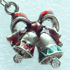 Zinc Alloy Enamel Charm/Pendant with Crystal, Nickel-free & Lead-free, A Grade 25x18mm, Sold by PC  