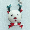 Zinc Alloy Enamel Pendant, Nickel-free & Lead-free, A Grade 35x19mm, Sold by PC  