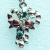 Zinc Alloy Enamel Charm/Pendant with Crystal, Nickel-free & Lead-free, A Grad Tree 29x21mm, Sold by PC  