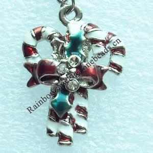 Zinc Alloy Enamel Charm/Pendant with Crystal, Nickel-free & Lead-free, A Grad Tree 29x21mm, Sold by PC  
