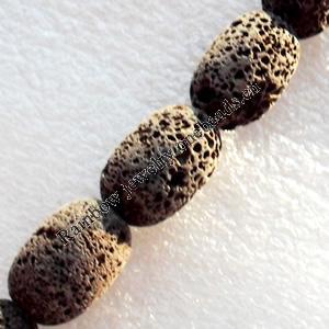 Natural Lava Beads, Drum, 12x18mm, Hole:1mm, Sold by KG