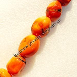 Corals Beads, Nugget, 15-17mm, Hole:Approx 1mm, Sold by KG