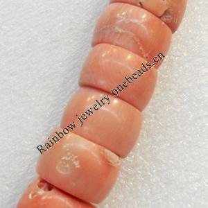 Corals Beads, Coin, 17x10-17x11mm, Hole:Approx 1mm, Sold by KG