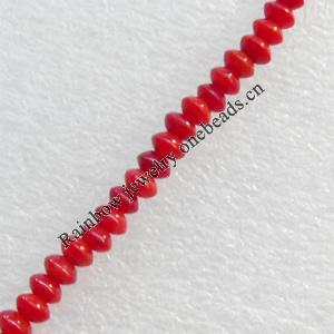 Corals Beads, 5x3mm, Hole:Approx 1mm, Sold per 16-inch Strand