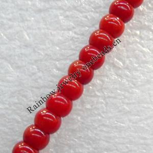 Corals Beads, Rondelle, 4x3mm, Hole:Approx 1mm, Sold per 16-inch Strand