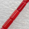 Corals Beads, Tube, 3x7mm, Hole:Approx 1mm, Sold per 16-inch Strand