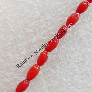 Corals Beads, Oval, 3x6mm, Hole:Approx 1mm, Sold per 16-inch Strand