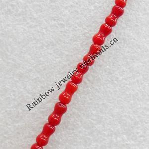 Corals Beads, Bone, 3x6mm, Hole:Approx 1mm, Sold per 16-inch Strand