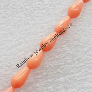 Corals Beads, Teardrop, 5x9mm, Hole:Approx 1mm, Sold by KG