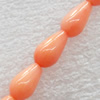 Corals Beads, Teardrop, 5x9mm, Hole:Approx 1mm, Sold by KG