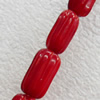 Corals Beads, Fluted Drum, 7x15mm, Hole:Approx 1mm, Sold by KG