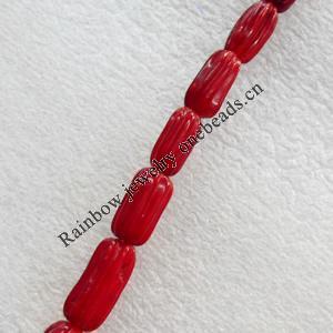 Corals Beads, Fluted Drum, 7x15mm, Hole:Approx 1mm, Sold by KG