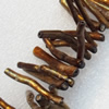 Gold Corals Beads, Nugget, 30x4-32x5mm, Hole:Approx 1mm, Sold by KG