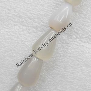 Agate Beads, Teardrop, 13x18mm, Hole:Approx 1mm, Sold per 16-inch Strand