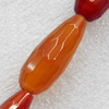 Agate Beads, Faceted Teardrop, 10x30mm, Hole:Approx 1mm, Sold per 16-inch Strand