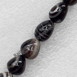 Agate Beads, Teardrop, 14x18mm, Hole:Approx 1mm, Sold per 16-inch Strand