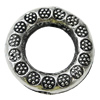 Bead Zinc Alloy Jewelry Findings Lead-free, Donut O:21mm I:12mm Hole:2mm, Sold by Bag