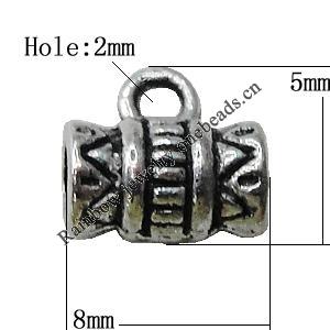 Connectors Zinc Alloy Jewelry Findings Lead-free, 8x5x3mm Hole:2mm, Sold by KG